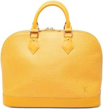 Louis Vuitton Tweedehands leren Louis Vuitton tassen - Dames - Vintage Handtas - Geel - ONE Size - Vintage