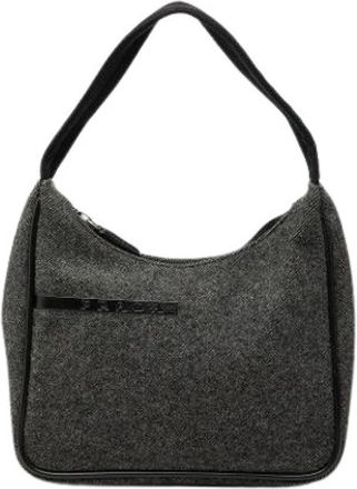 Prada Pre-owned Wool Shoulder Bag - Dames - Vintage Schoudertas - Grijs - ONE Size - Wol - Vintage