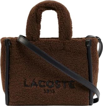 Lacoste Small Heritage Tote - Dames - Shoppers - Bruin - ONE Size - Polyester - Tassen