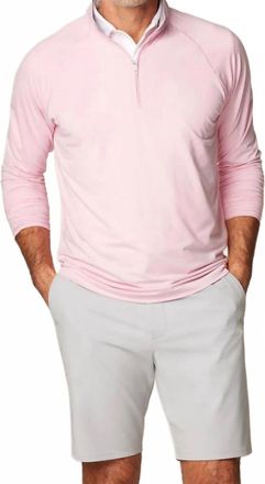 Johnnie-O Freeborne Quater Zip Up Sweatshirt In Bahama Mama