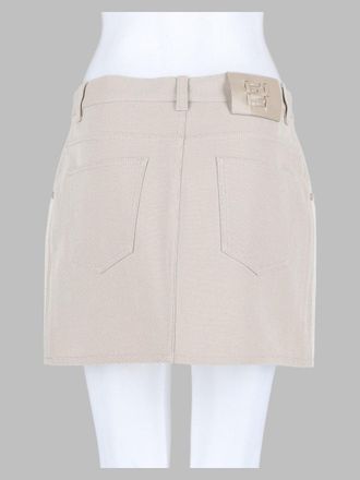 Fendi Cotton Jacquard Drill Skirt - White