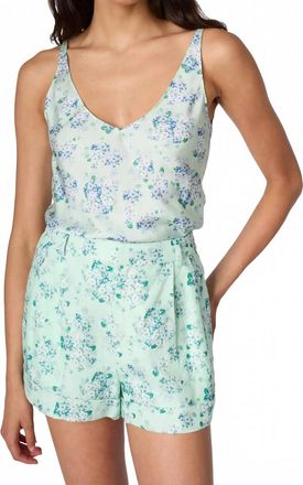Cami NYC Ravi Linen Shorts In Climbing Hydrangeas