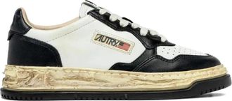 Autry Low-Top Distressed Leather Sneakers - Dames - Sneakers - Veelkleurig - 36 EU - Leer - Schoenen