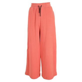 Dries Van Noten Wide Leg Sweat Pants in Orange Cotton