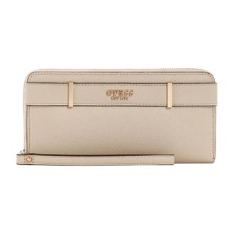 Guess Anadela Grote Portemonnee met Ritssluiting - Dames - Clutches - Beige - ONE Size - Polyester - Tassen