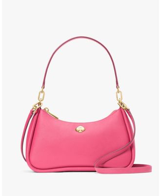 Kate Spade New York Womens Kayla Pebbled Leather Small Convertible Shoulder Bag - Pink - One Size