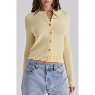 House of CB Signature Lemon Merino Wool Blend Cardigan at Nordstrom, Size Medium