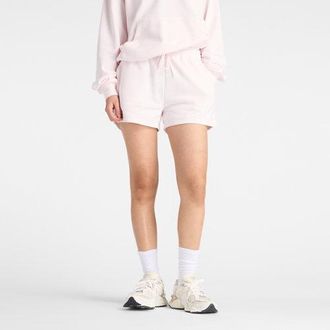 New Balance Donna Sport Essentials French Terry Short in Rosa, Cotone, Taglia XS