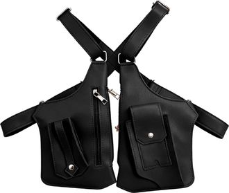 Generic Double Shoulder Armpit Bag For Men, With Adjustable Straps, PVC, Vintage Underarm Satchel, Shoulder Bag, Lightweight, Versatile Use, For Travel, Work,