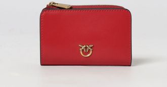 Pinko Portafoglio bifold in pelle di vitello liscia con logo Love Birds