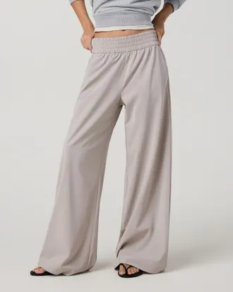 Vuori Clothing Villa Pinstripe Wideleg - Long | Suede Pinstripe | XS, Size Extra Small