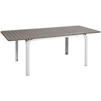 Nardi Tavolo Allungabile Alloro 100 x 140/210 cm - Tortora-Bianco
