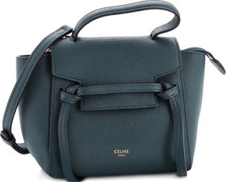 Celine Belt Bag Textured Leather Pico shoulder bag - Groen