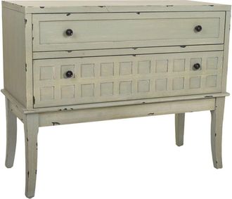 Wanderlust Deco C&oacute;moda Recibidor De Madera Verde 88x38x72