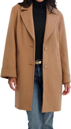 Elie Tahari Double-Faced Soft Wool Topper Coat In Camel
