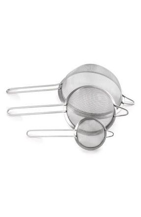 Berghoff Stainless Steel Mesh Strainer 3-Piece Set in Silver at Nordstrom Rack