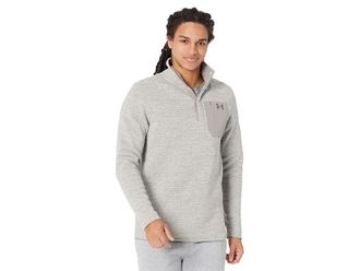 Under Armour UA Specialist Henley 2.0 Mens Clothing Pewter/Ghost Gray/Fresh Clay : LG, Fleece/Polyester
