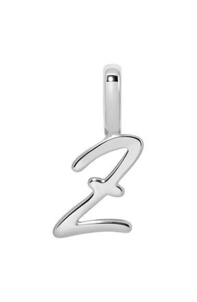 Made by Mary Script Initial Charm Silver in Silver Initial Z at Nordstrom