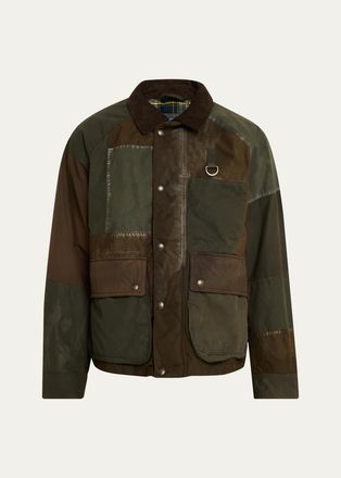 Polo Ralph Lauren Mens Patchwork Oilcloth Utility Jacket