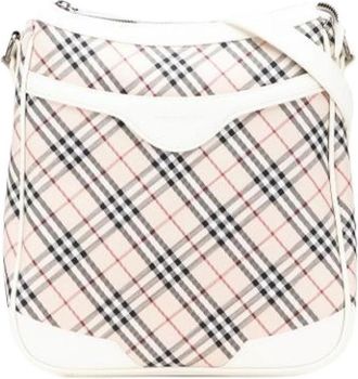 Burberry Pre-owned Nova Check Crossbody Bag - Dames - Vintage Schoudertas - Beige - ONE Size - Leer - Vintage