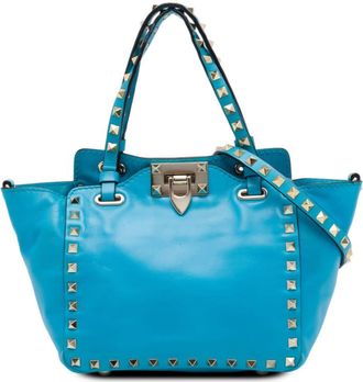 Valentino Pre-owned Valentino Mini Leather Rockstud Trapeze Satchel Ladies 6QQC9GFS52JOVTPU