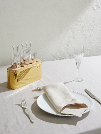 Christofle Concorde Vartiations Gold-Tone Stainless Steel Cutlery Case