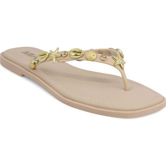 Mia Tulah Flip Flop in Beige at Nordstrom, Size 8