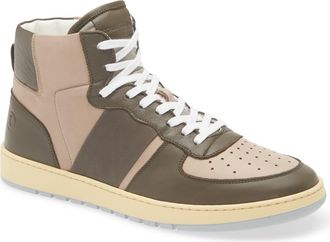Collegium Pillar Destroyer High Top Sneaker in Olive/Brown at Nordstrom Rack, Size 12Us / 45Eu