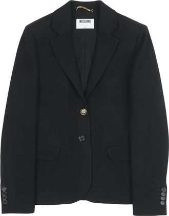 Moschino Blazers - Dames - Blazers - Zwart - L - Leer - Jassen