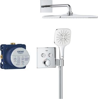 GROHE QuickFix Precision SmartControl Inbouw Douchesysteem - Vitalio Rain Mono 310 Cube hoofddouche - chroom