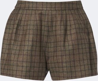 Blaz&eacute; Milano Blaz&eacute; Milano Shorts Tinker de lana y cachemir a cuadros