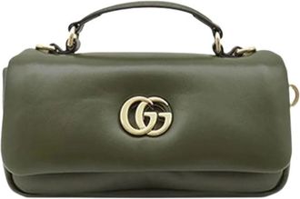 Gucci Pre-owned Satchel - Dames - Vintage Schoudertas - Groen - ONE Size - Leer - Vintage