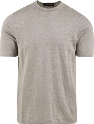 FILIPPO DE LAURENTIIS Tsmc Jerlin T-shirt - Heren - T-shirts - Grijs - XL - Linnen - Tops