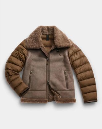 Blauer Heren, Jassen, Bruin, Maat: M Leer