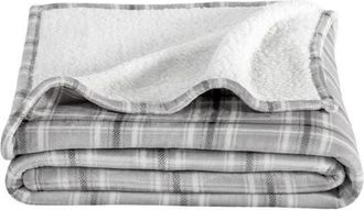 Bare Home Reversible Plush Fleece Blanket in Tartan Plaid at Nordstrom, Size Twin