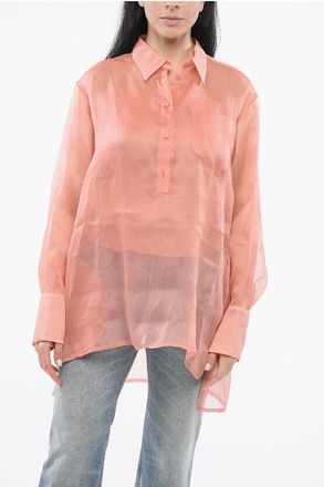 Super Blond Silk Sheer Shirt with Tank Top size 38