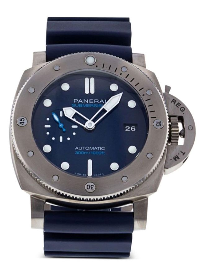 Officine Panerai Orologio Submersible 47mm Pre-owned Blu da