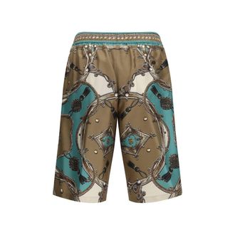 Dolce & Gabbana Mens Multicolor Silk Bermuda Shorts