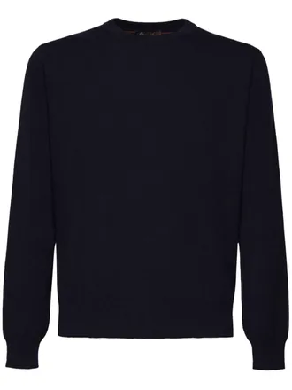 Loro Piana crew-neck sweater - men - Cashmere - 54 - Blue