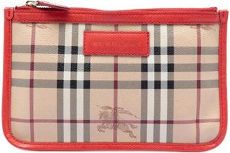 Burberry Pre-owned Clutches, female, Beige, Size: ONE SIZE Pre-owned Fabric Wallet