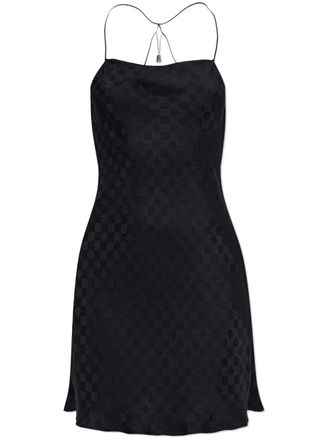 Amiri monogram-pattern mini dress - Black