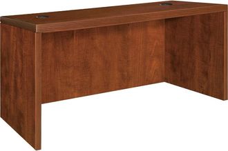 Lorell Essentials Series Rectangular Desk Shell - 47.3 x 29.5 x 1 x 29.5 - Finish: Cherry, Laminate - Grommet, Modesty Panel, Cord Management, Adjustable Fee