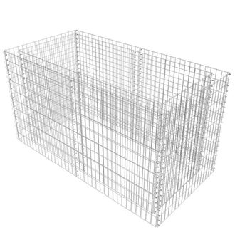 Berkfield Home Gabion Raised Bed Steel 180x90x100 cm Silver | Size: 180 x 90 x 100 cm