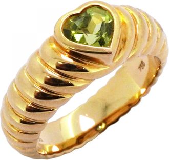 Tiffany & Co. Green Yellow Gold (18K) Band Ring (Pre-Owned)