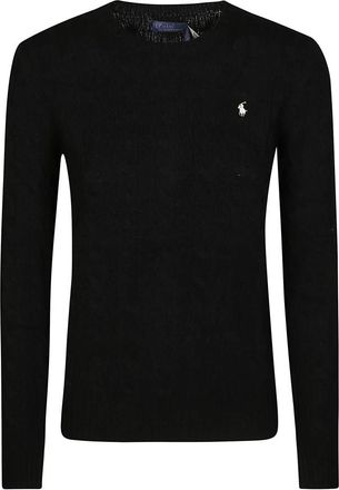 Polo Ralph Lauren Julianna Trui met Ronde Hals - Dames - Ronde hals truien - Zwart - M - Wol - Truien & Vesten