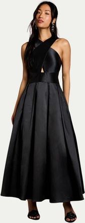 Coast Cross Neck Twill Bridesmaid Dress in Black at Nordstrom, Size 10