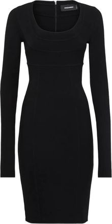 Dsquared2 Abito midi a maniche lunghe - Nero