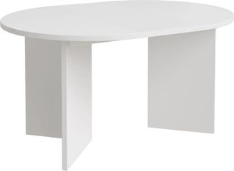 Selsey Selsey Ovo - Mesa De Comedor Redonda Extensible, 110-190 X 110 Cm, Blanco