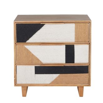 Maisons du monde C&oacute;moda alta de madera de mango con 3 cajones 85 cm