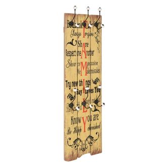Berkfield Home Wall-mounted Coat Rack with 6 Hooks 120x40 cm FAMILY